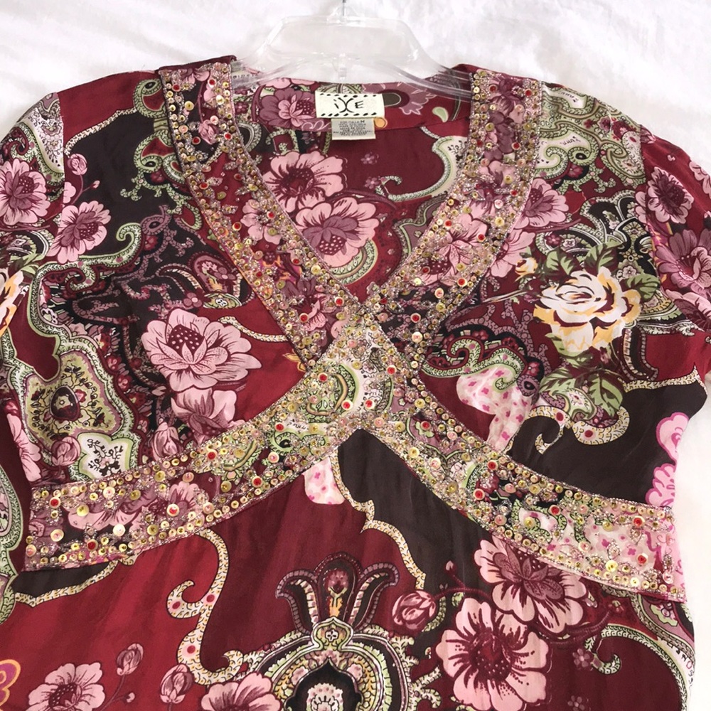 Sequins Trim Top